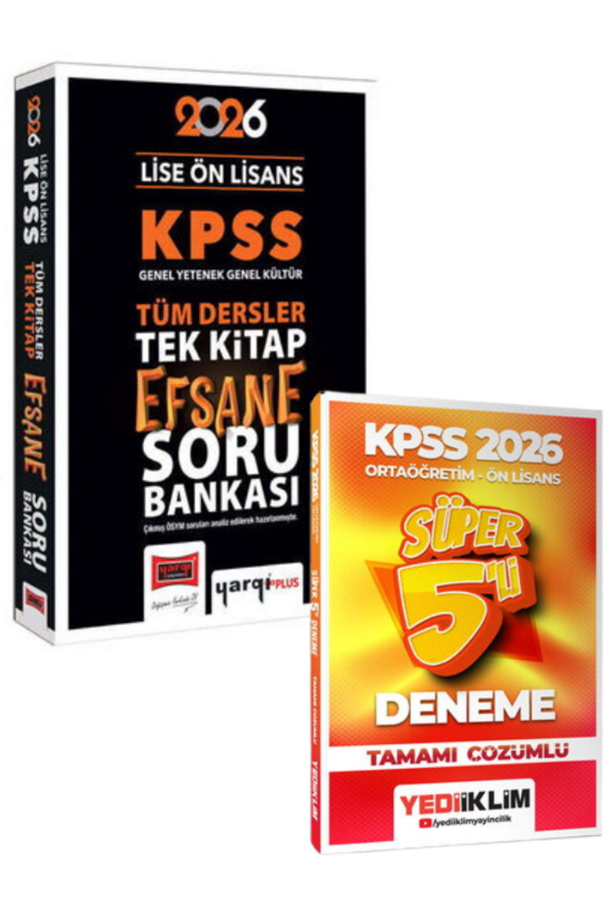 Yargı Yayınları KPSS Lise Ön Lisans Tüm Dersler Tek Kitap Soru Bankası ve Tamamı Çözümlü Süper 5 Deneme