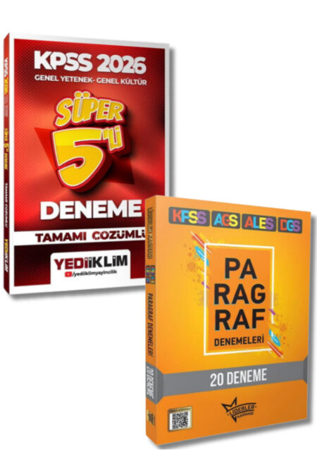 Liderler Karması KPSS Paragraf 20 Deneme ve KPSS Genel Yetenek Genel Kültür Süper 5'li Deneme