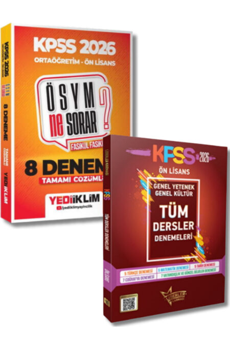 Liderler Karması KPSS Lise Ön lisans 29 Branş Deneme ve Tamamı Çözümlü Fasikül Fasikül 8 Deneme