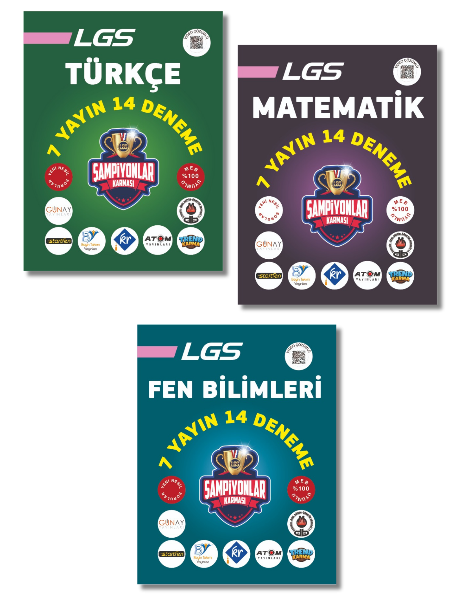8.Sınıf LGS Türkçe, Matematik, Fen Bilimleri Branş Deneme Seti - Görsel 1