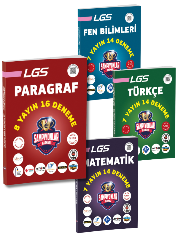 8.Sınıf LGS Türkçe, Matematik, Fen Bilimleri ve Paragraf Branş Deneme Seti